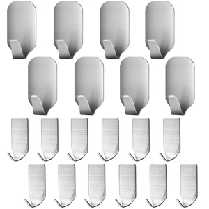 Image of Stainless Steel Self Adhesive Storage Hanger Bathroom Toilet Wall Sticky Hook