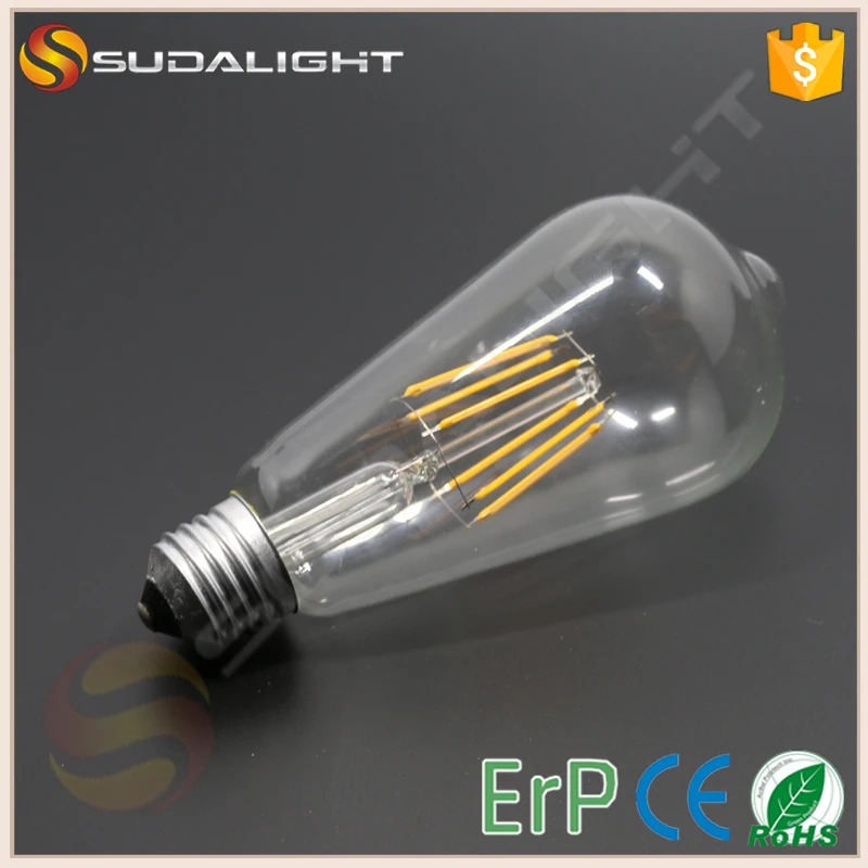 St64 Led E27 Filament Bulb 2w 4w 6w 8w Warm White Clear Amber Bulb Buy Vintage Cylinder