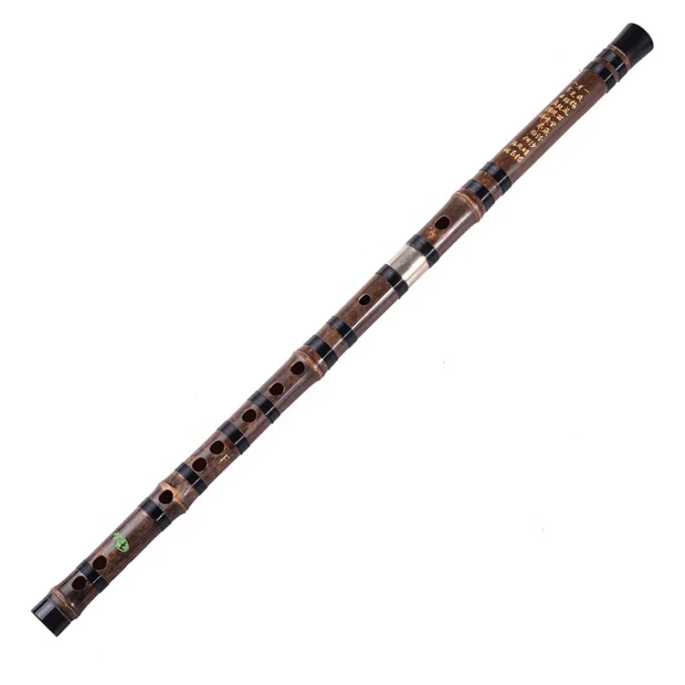 

Chinese Bamboo Flute Traditional Musical Instrument C D E F G Key Black Horn Purple Bamboo For Flute, As picture showed