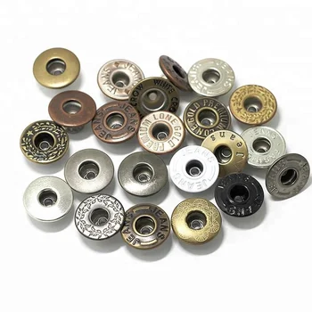 jeans tack 17mm brass metal button larger