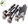free sample 10pcs Kabuki Style Professional Make up Brush Set Foundation Blusher Face Powder