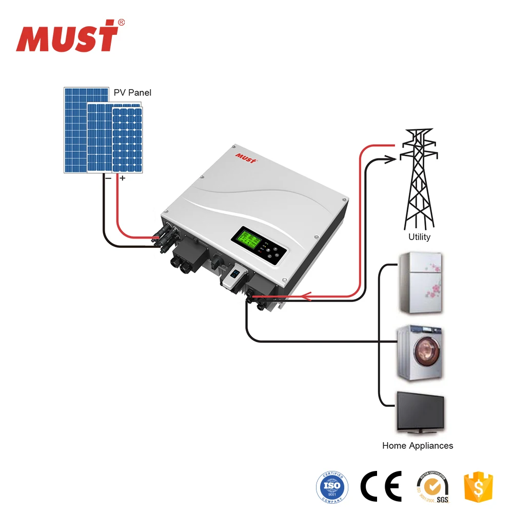 Hybrid solar power inverter with BMS 3KW 4.2KW 4.6KW 5KW on/off grid ...