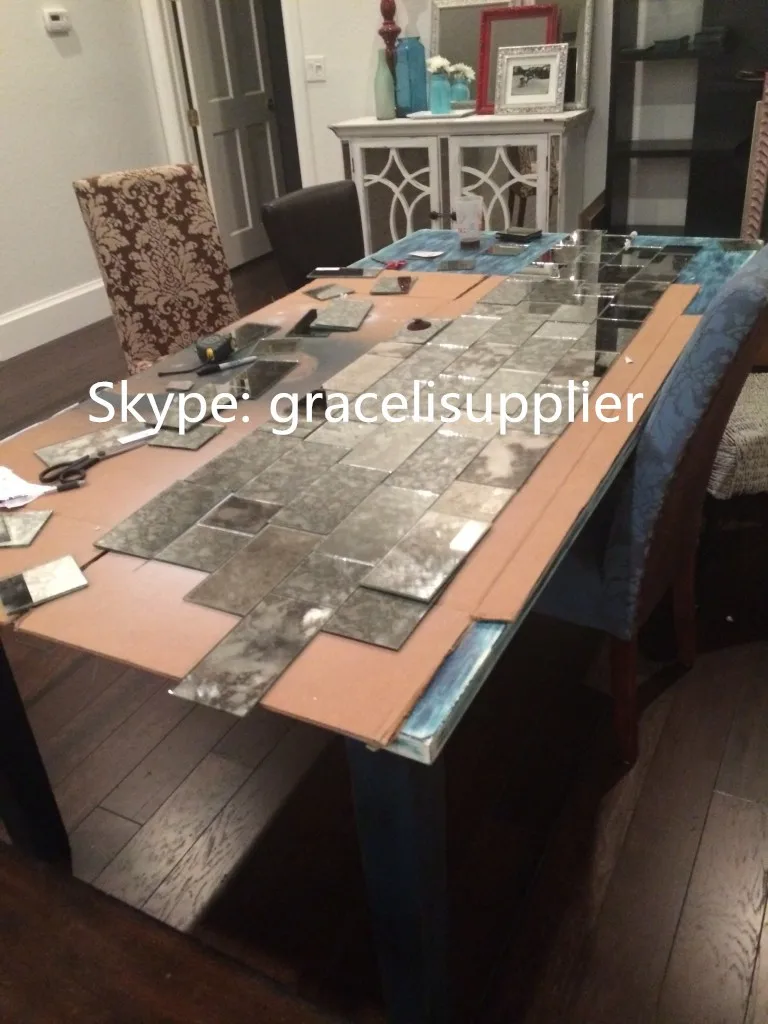 China Supplier Environmental Friendly Antique Mirror Glass Tiles For