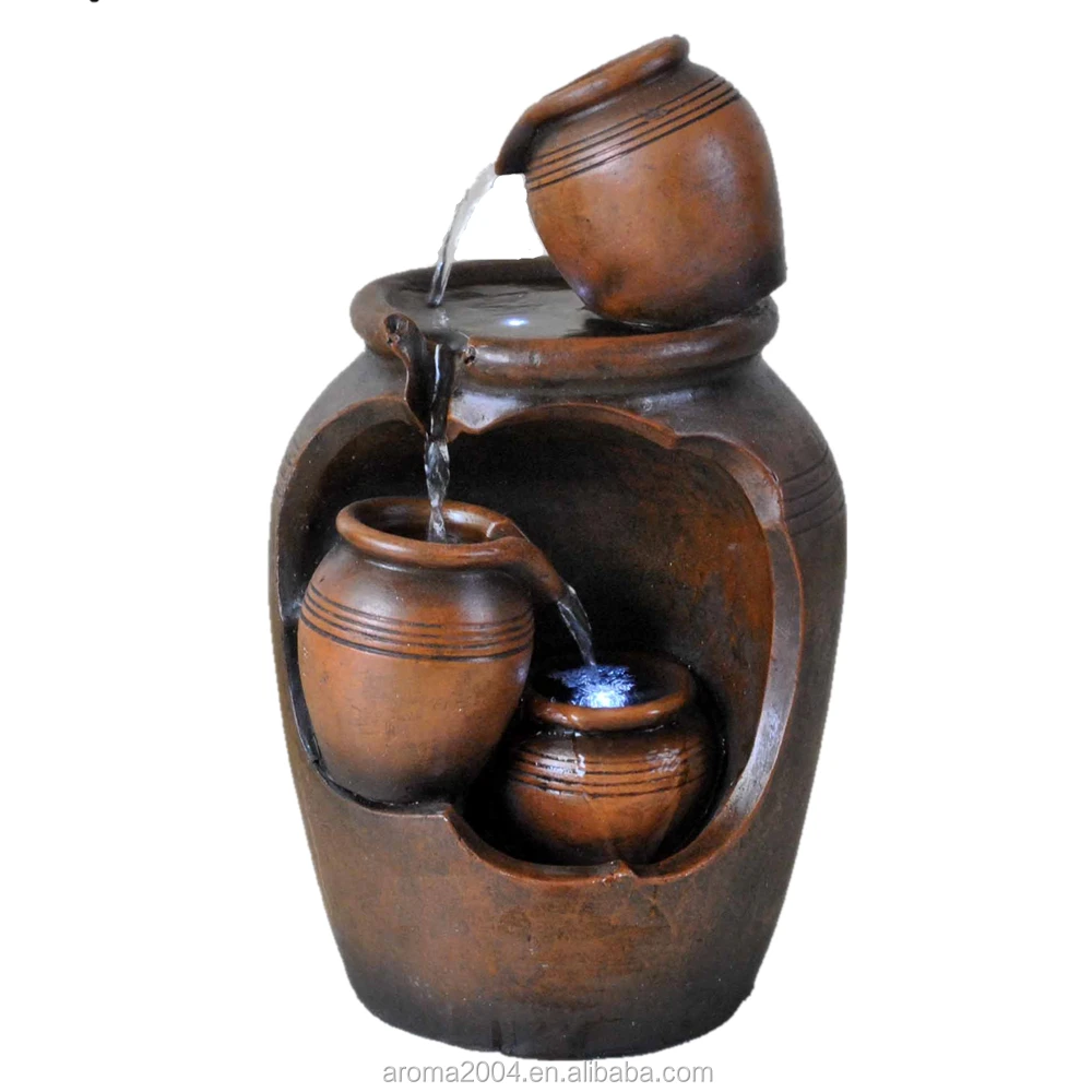 3tier Resin Urns Water Fountain Ledfeatured Home Hotel Restaurant