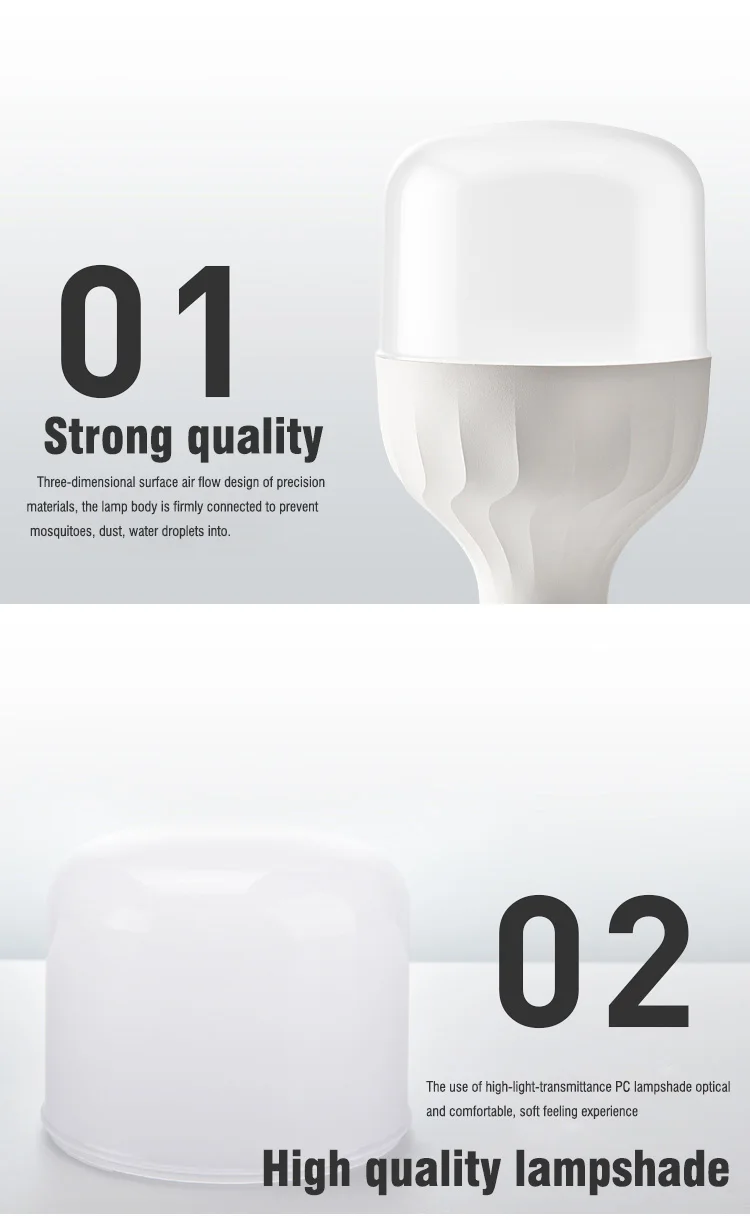 High brightness High-quality Aluminum Plastic T shape 5W led lamp e27 led t bulb