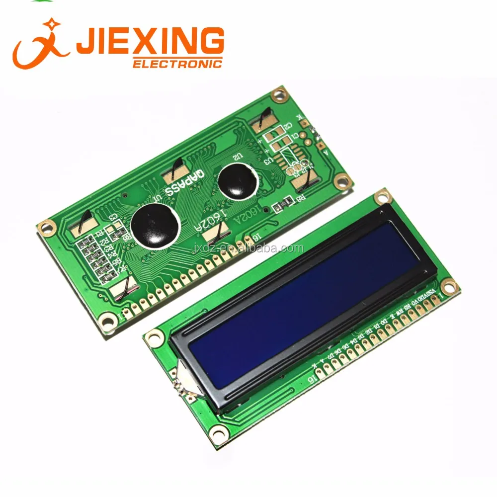 3.3v Lcd1602 1602a Blue Backlight With Qapass 16x2 Lcd Screen Module ...