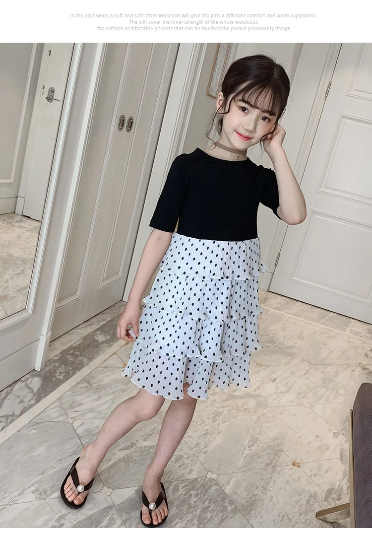 2019 summer wholesale fashion T shirt dress girls cotton dress for children clothes