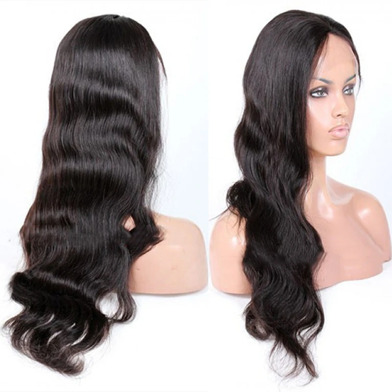 

Body Wave Lace Indian Human Hair Wigs For Black Women glueless 130% Density 7A FullLace Human Hair Wigs Wavy Full Lace Wigs