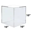 Clear Acrylic 5 Sided Jewelry Cube Riser Display Box