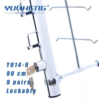 

[YUCHENG] round style A 90cm can hold 9 pairs lockable aluminium alloy optical sunglasses wall display rod Y014-9