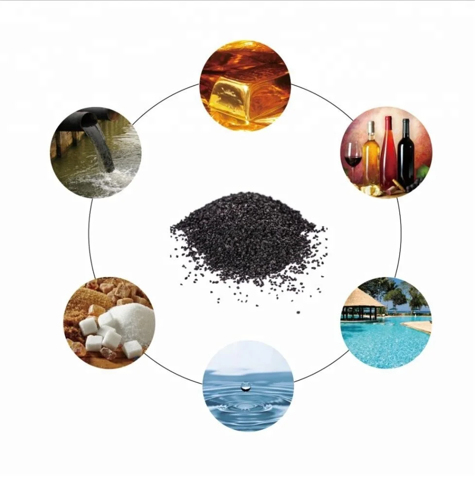 China factory supply 24-46mesh granular coconut activated carbon for MSG bleaching