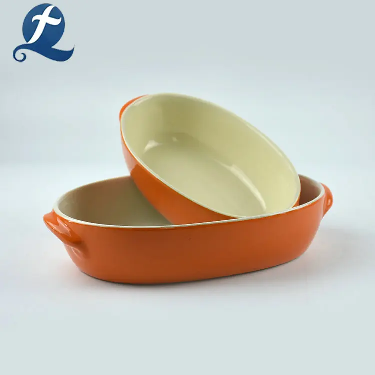 Set 2 Mini Baking Pan Oval Safe Ceramic The Bakeware