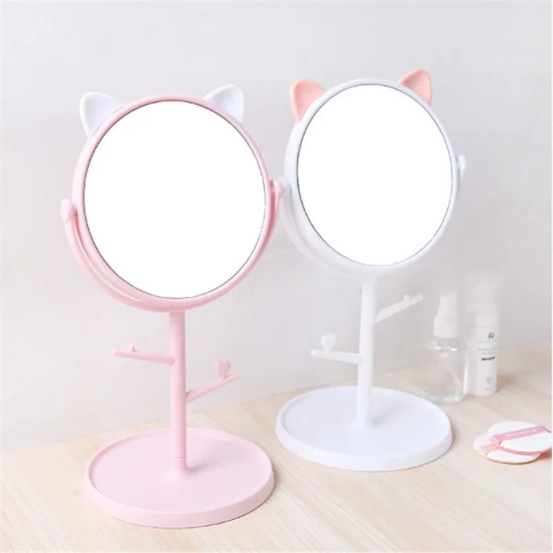 

Wholesale plastic cat design single side desktop mirror