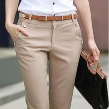 New 2013 Casual Women’s Slim  OL occupation pants female trousers  big size overalls FREE SHIPPING W125