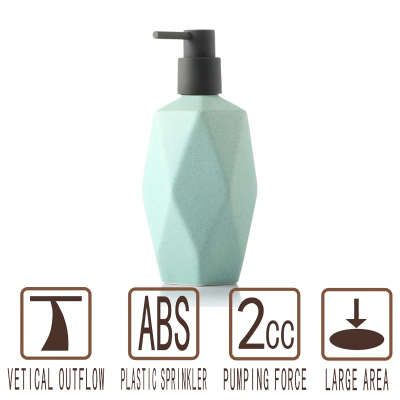 
Drop type elegant eco friendly ceramic bathroom set accessories emulsion pump bottle 