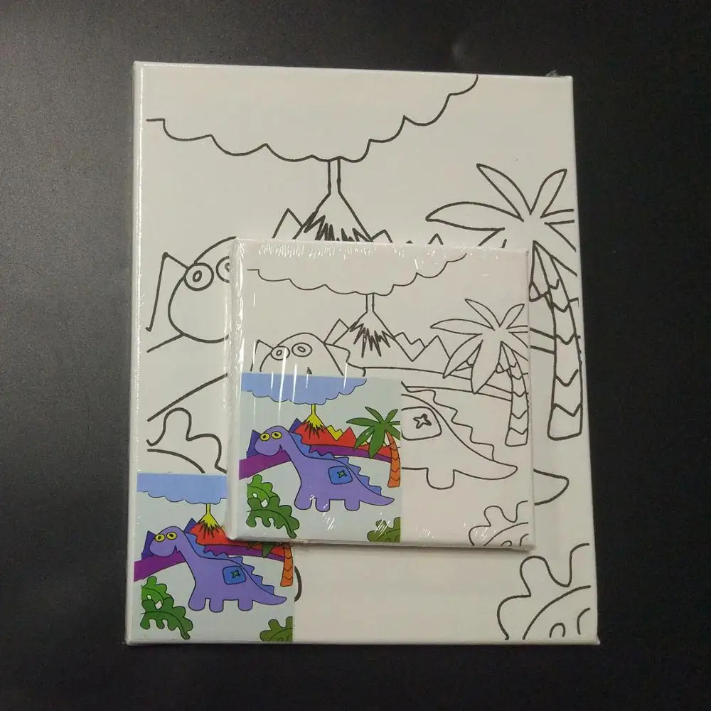 
DIY canvas painting by numbers pre printed canvas for kids 