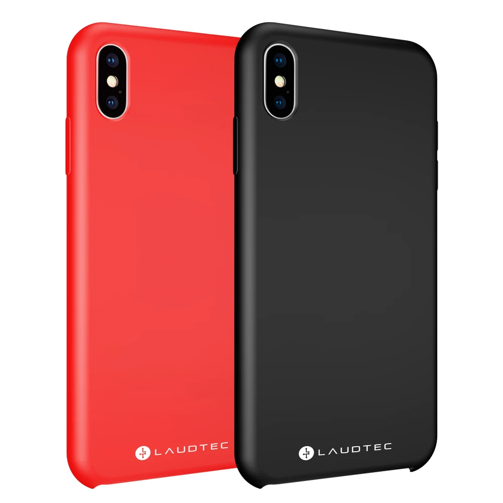 

Liquid Silicone Case For iPhone X,XS With Microfiber Lining, Black;blue;pink;red