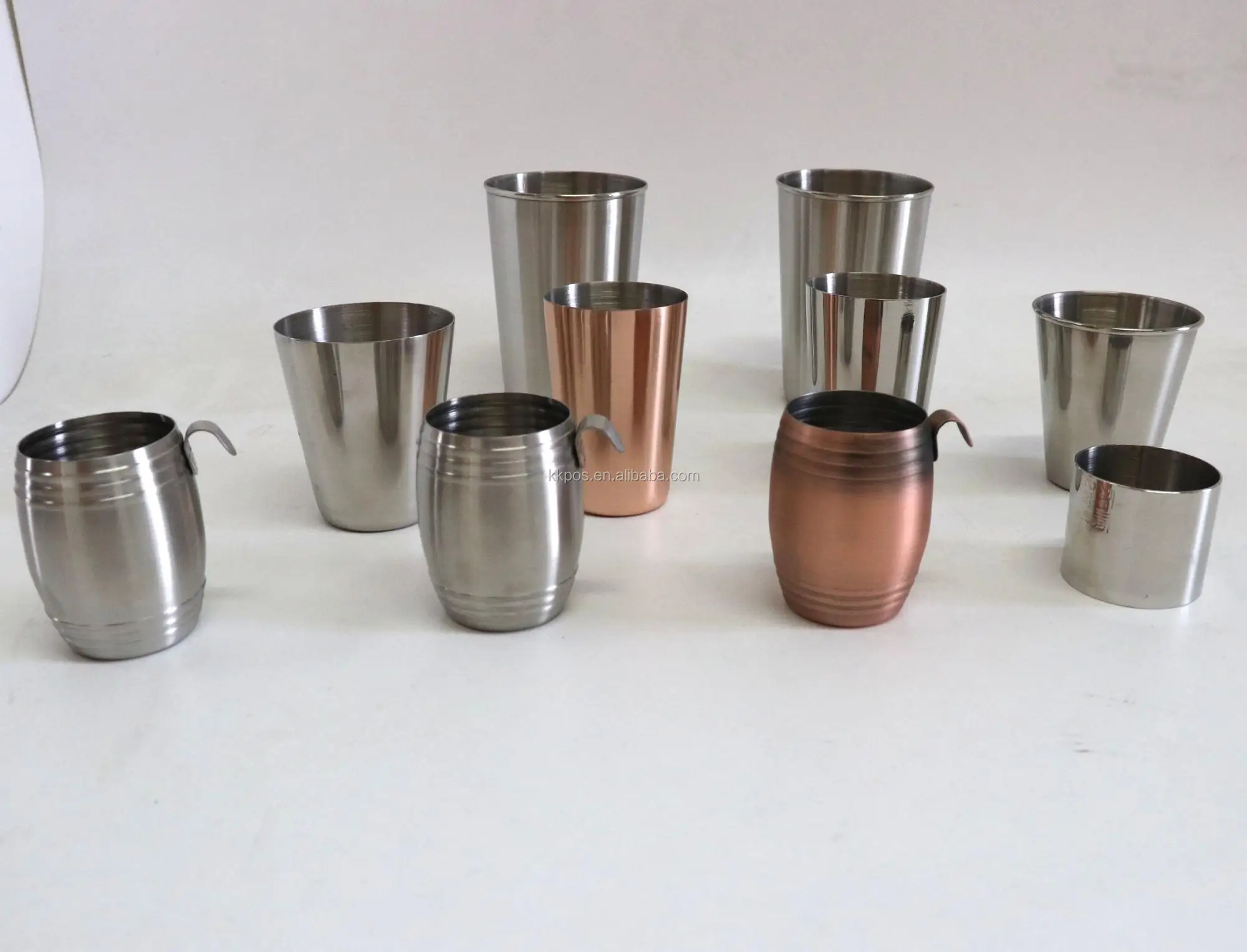 Stainless steel metal barrel shot glass from unitedplastics