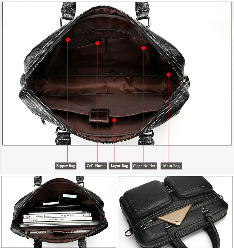 Vintage De Cuero De Negocios Maletín Directamente Del Fabricante Al Por