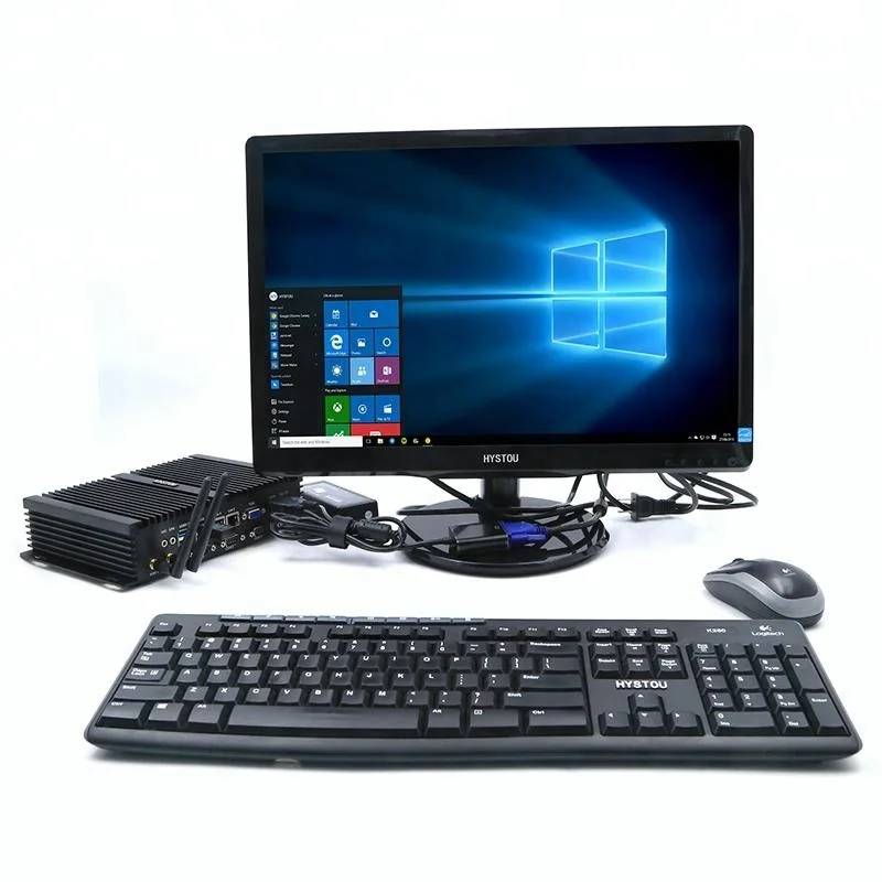 

Hystou Industrial Mini PC Intel Core I5 Processor 3317U with 4G RAM 128G SSD RS232 2 NIC Desktops Computer