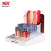 TSD-A418 heart acrylic cosmetic display lipstick stand holder,acrylic display table stand,clear acrylic nail polish display rack