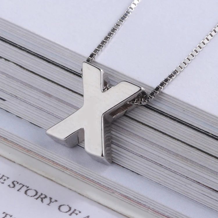 

Stars Forever X Sterling 925 Silver Alphabet Necklace Letter