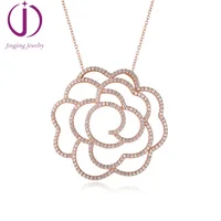 

Guangzhou JingJing jewelry factory wholesale popular jewelry pendant sterling silver 925 micro pave cz necklace