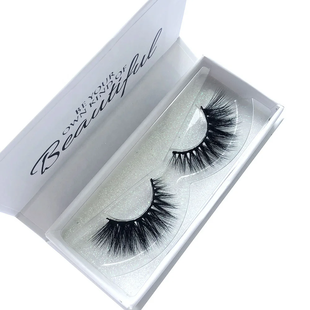 

premium silk synthetic lashes private label, Black