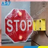School bus safety stop sign with led light overturned motor