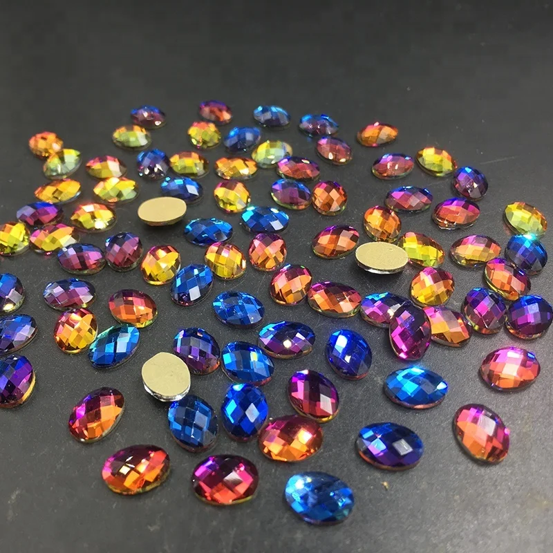 

C&Y Wholesale Round Shape Purple Blue Flame 8MM Custom SS6 Flatback Rhinestone Bulk