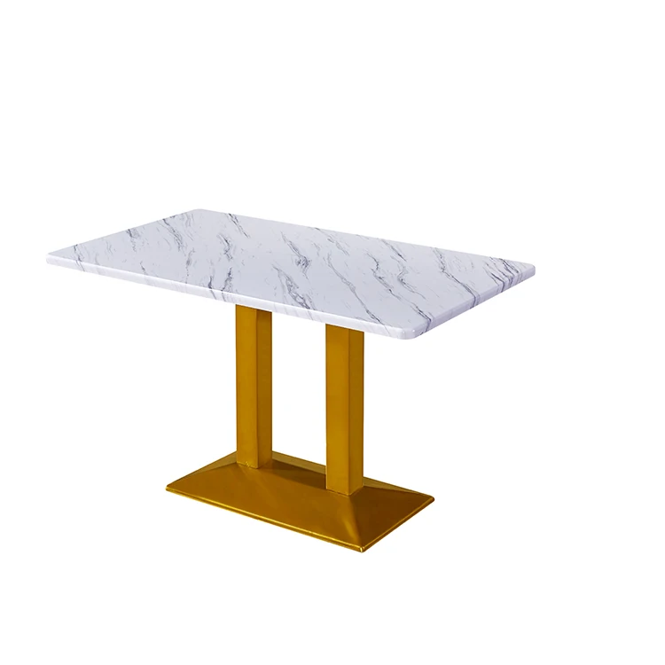 Home Furniture Luxury Designs Metal Leg Dining Table