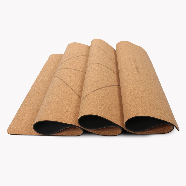 

Wholesale Durable Anti-Tear Natural Rubber Cork Yoga Mat with Private Label, Customized