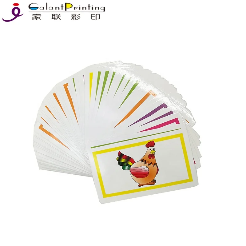 Preschool Educational Custom Design English Vocabulary Study Flashcard