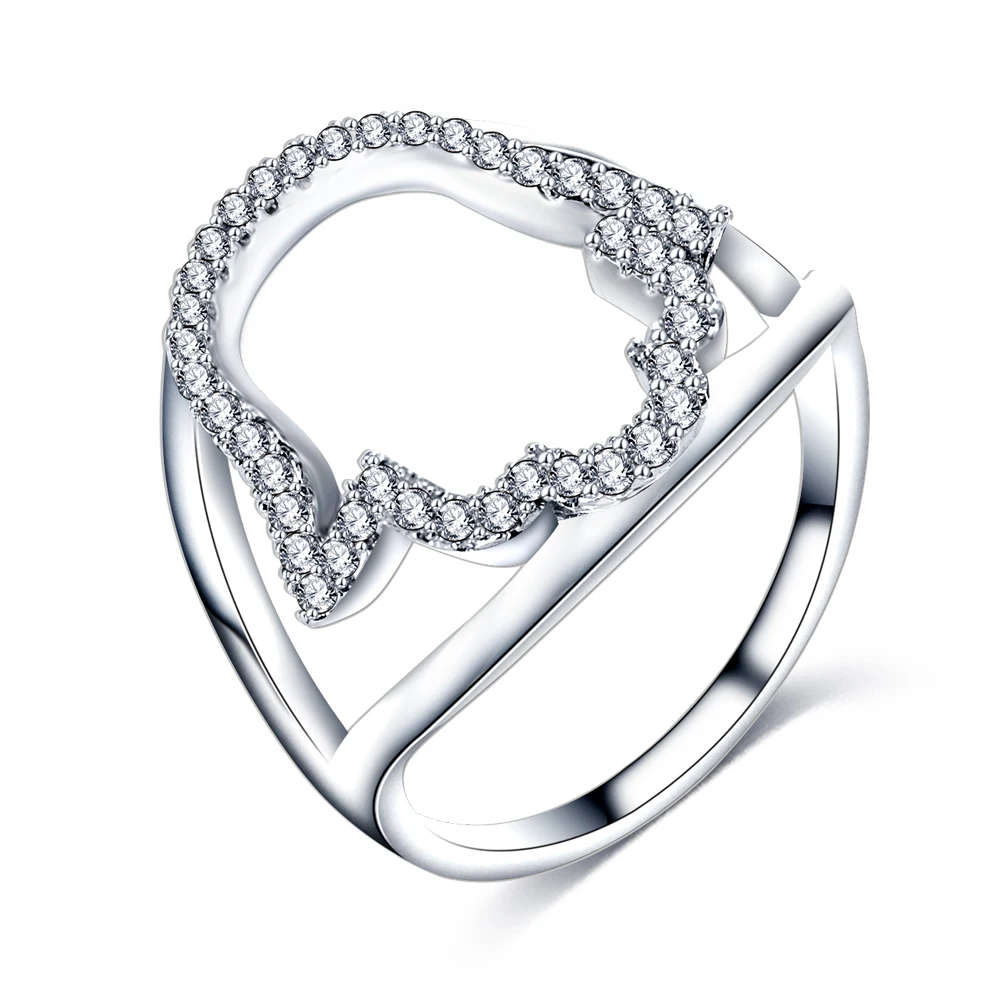 LZESHINE Exaggerated Lip Italian Design Couple Wedding Rings For Women CRI1071