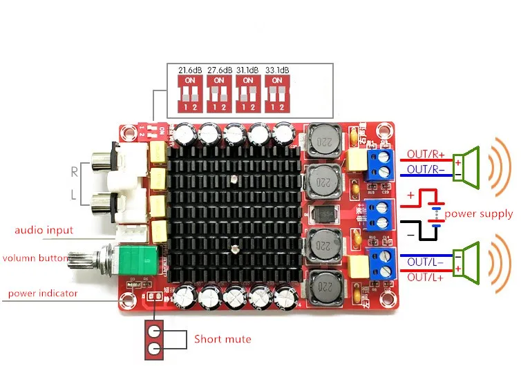 Tda7498e характеристики схема подключения