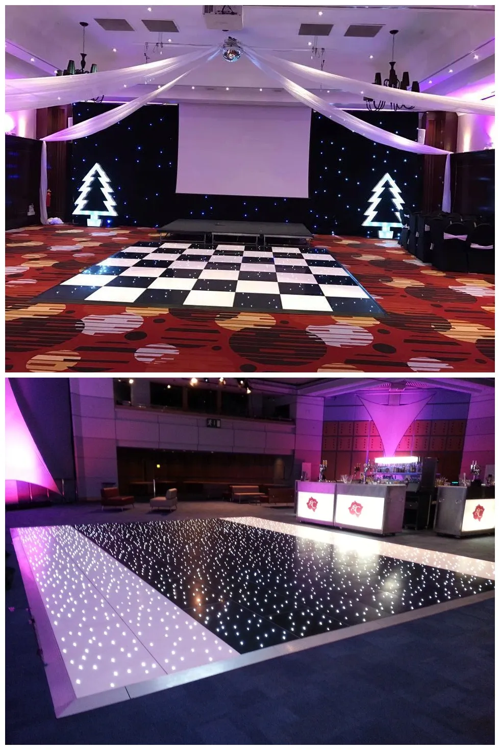 2019 New Products White Starlit Led Dance Floor Lights Led Dance Floor