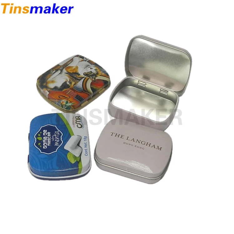 Free Sample Small Metal Tin Boxes With Hinged Lids Buy Small Metal