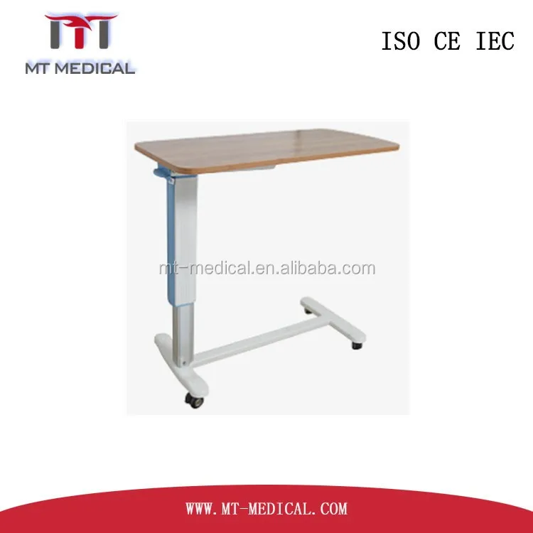 Flexible and bottom price hospital bed tray table used hospital overbed table