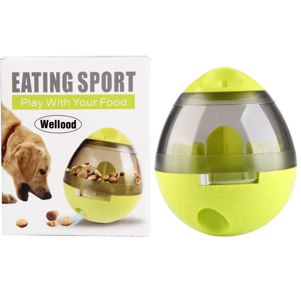 Dog Cat Food Dispenser Ball Toy Tumbler Design Training Shaking Toys Increase IQ Slow Feeder Food Dispensing Feeding Ball