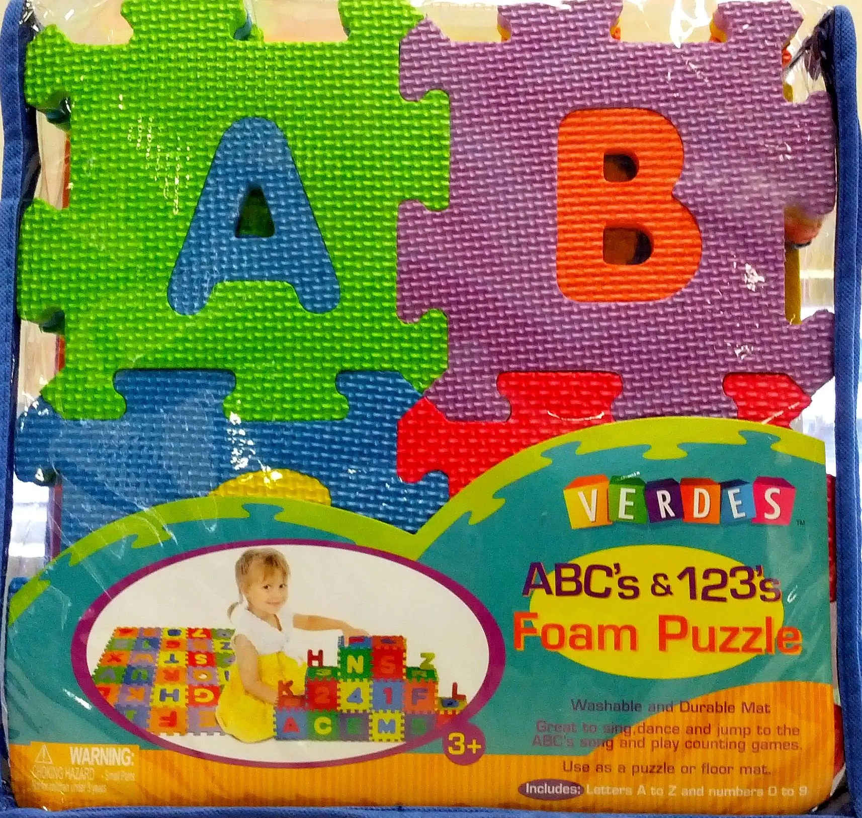 verdes abc's & 123's foam puzzle