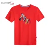 Adults age group breathable cotton fabric relaxed casual horse pattern t-shirts