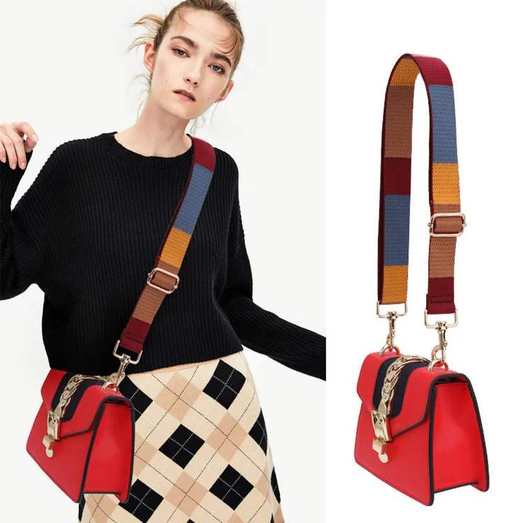 

2021 high quality adjustable custom webbing bag strap replacement 3.8 handbag strap