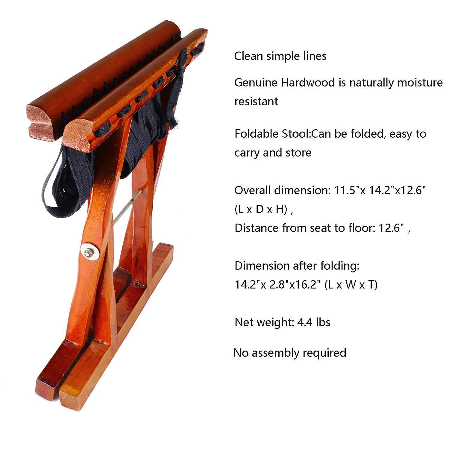 Wooden Campstool Small Portable Outdoor Canvas Folding Stool Chair