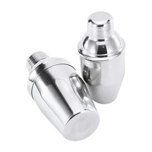 Silver Branded Stainless Steel Double Walled Recipe Novelty Bartrnder Mini Cocktail Shaker
