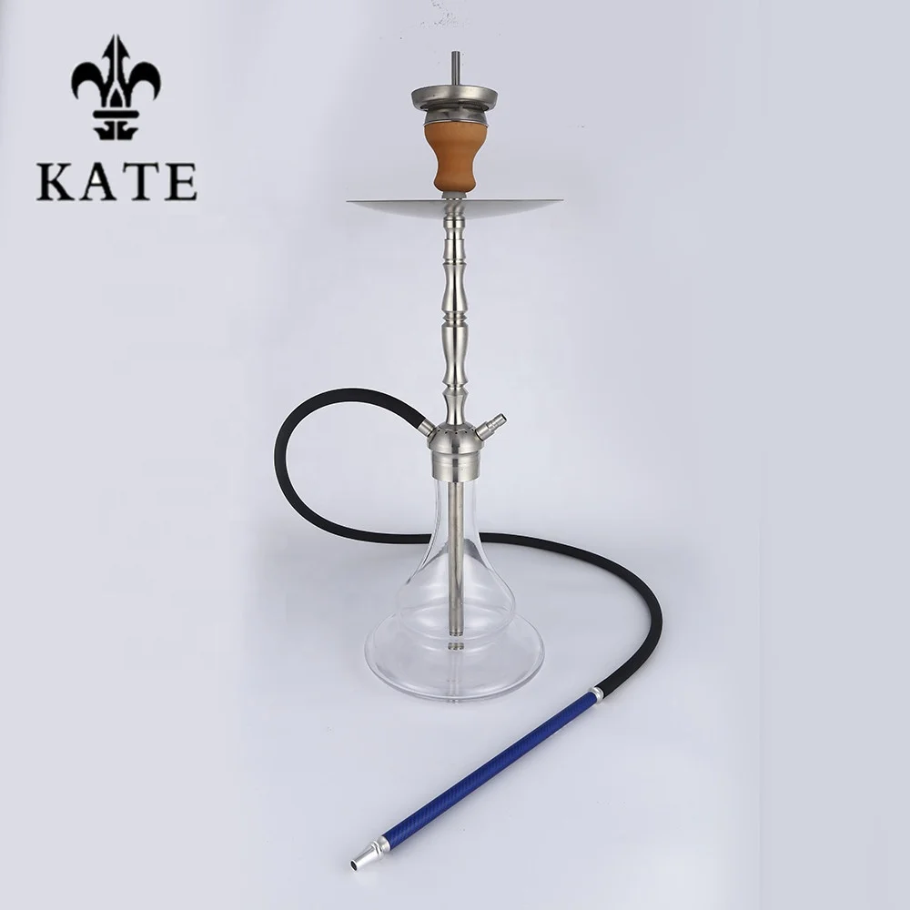 

HB-S104L Pop Russian German stainless steel 600mm large size hookah shisha with glass vase