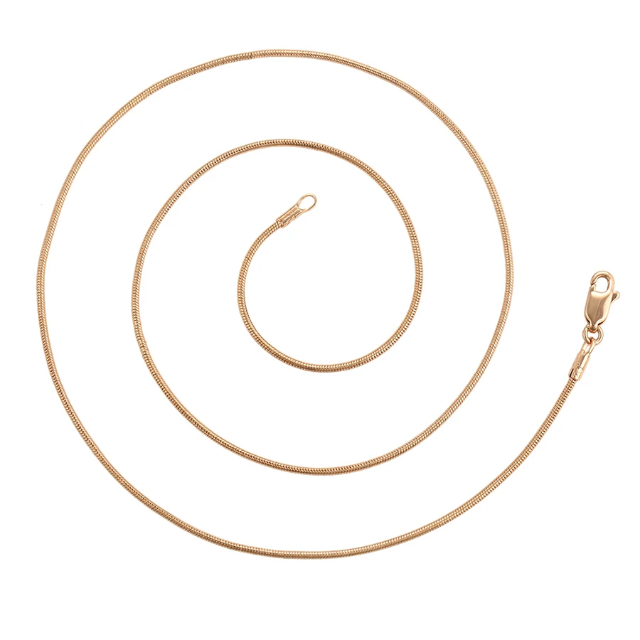 

45012 xuping rose gold plated chain jewelry wholesale no stone necklace