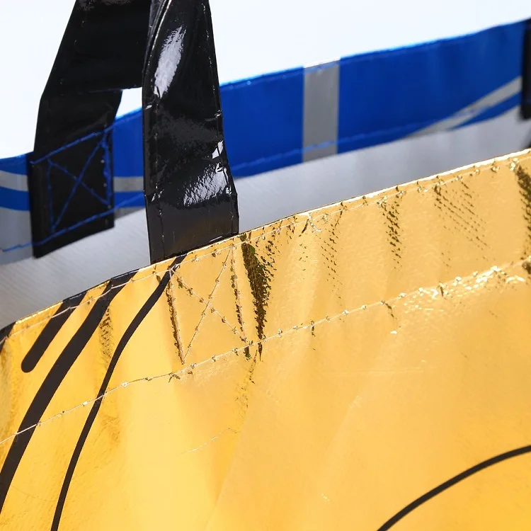 
Fashion Reusable Metallic Non Woven Bag Shopping Promotional Bag With Customized Logos 