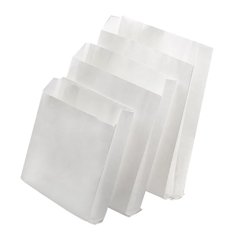 White Greaseproof Bags 3 1/2 x 1 1/8 x 7 3/4 100 pack GPB1W