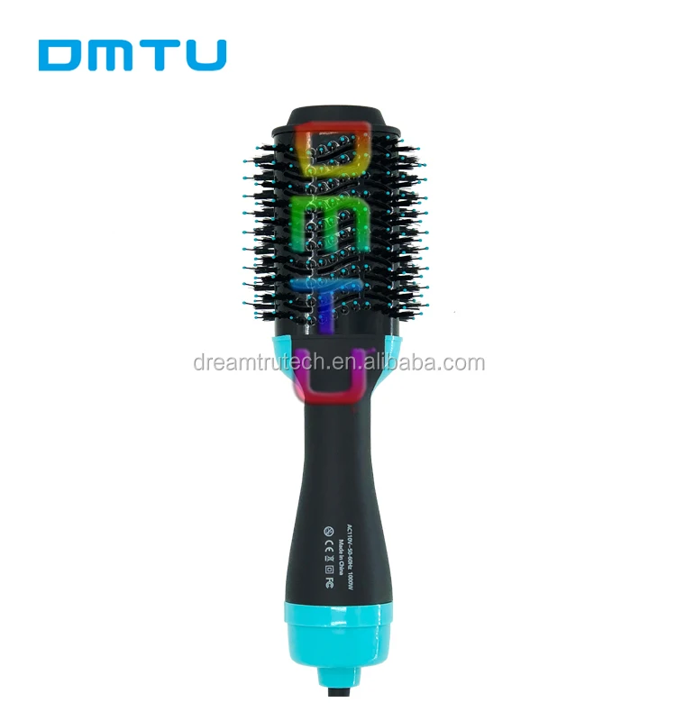 

DMTU Hair Dryer Volumizer Brush Ceramic Electric Blow Dryer Hot Air Styling Comb Negative Ion Hair Straightener Curler Styler, Blue (customized as you request)