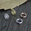 925 Sterling Silver Rose Gold Color Jump Split Ring Double Loops for DIY Jewelry Connector